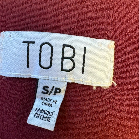 NWT Tobi Mauve and Gold Patterned Mini Dress 60's inspired vintage women's Small - Picture 7 of 12